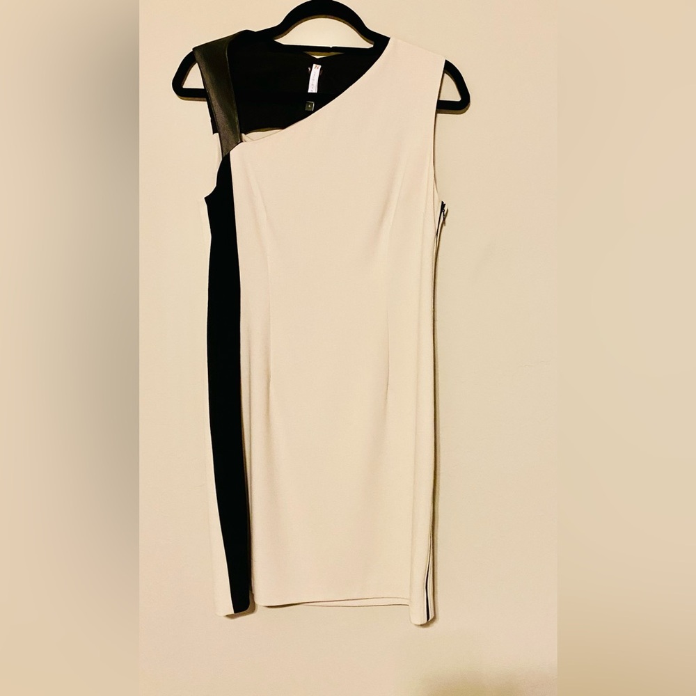 Sachin + Babi White Asymmetrical Sheath Dress
